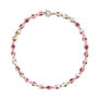 A lovely necklace with ceramic beads featuring romantic floral accents.